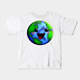 cartoon earth Kids T-Shirt